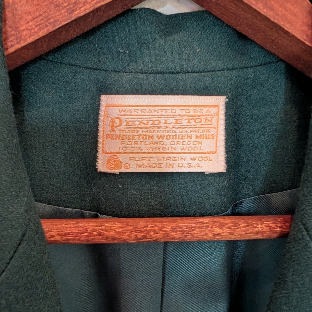 Pendleton Wool Blazer Green EUC VINTAGE - Picture 4 of 7